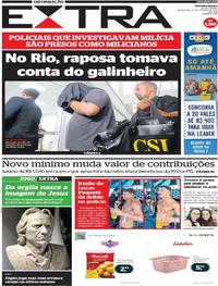 Capa do jornal Extra 31/01/2020