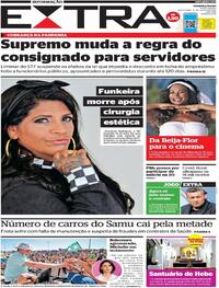 Capa do jornal Extra 31/07/2020