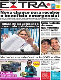 Capa do jornal Extra 31/10/2020