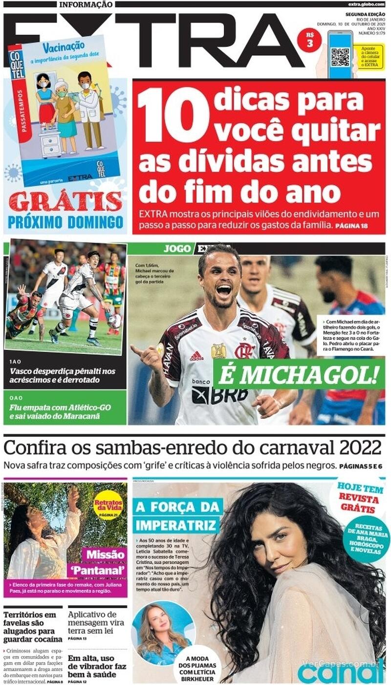 Capa do Jornal Extra de hoje - 11/09/2021 : r/brasil