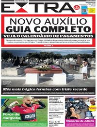 Capa do jornal Extra 01/04/2021