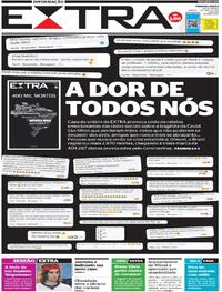 Capa do jornal Extra 01/05/2021