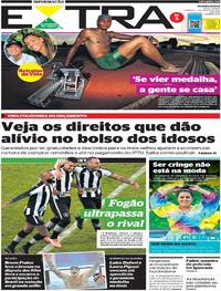 Capa do jornal Extra 01/08/2021