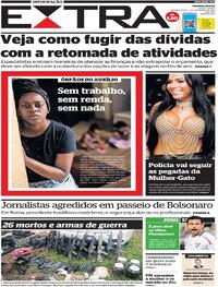 Capa do jornal Extra 01/11/2021