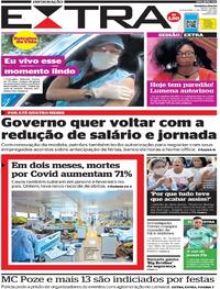 Capa do jornal Extra 02/03/2021