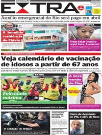 Capa do jornal Extra 03/03/2021
