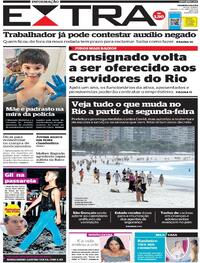 Capa do jornal Extra 03/04/2021