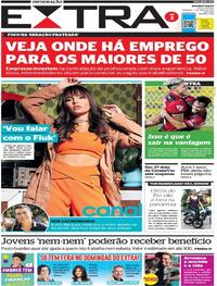 Capa do jornal Extra 03/05/2021