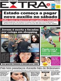 Capa do jornal Extra 03/06/2021