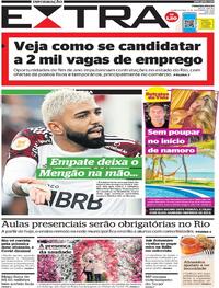 Capa do jornal Extra 03/11/2021