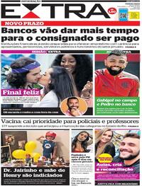 Capa do jornal Extra 04/05/2021