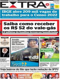 Capa do jornal Extra 04/12/2021