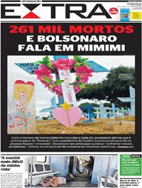 Capa do jornal Extra 05/03/2021