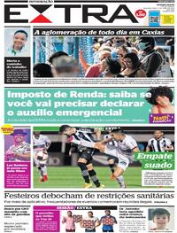 Capa do jornal Extra 05/04/2021