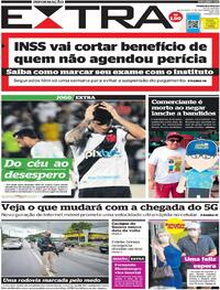Capa do jornal Extra 05/11/2021