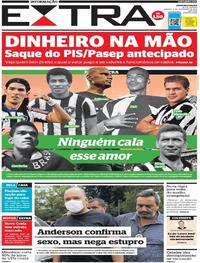 Capa do jornal Extra 06/02/2021