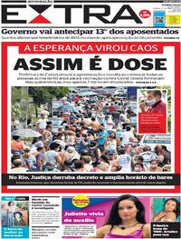 Capa do jornal Extra 06/03/2021