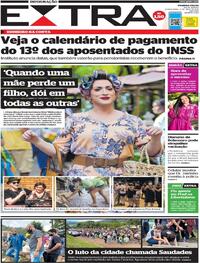 Capa do jornal Extra 06/05/2021
