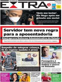 Capa do jornal Extra 06/10/2021