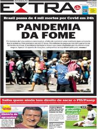 Capa do jornal Extra 07/04/2021