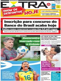 Capa do jornal Extra 07/08/2021