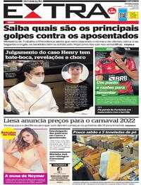 Capa do jornal Extra 07/10/2021