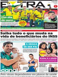 Capa do jornal Extra 08/08/2021