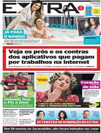 Capa do jornal Extra 09/05/2021