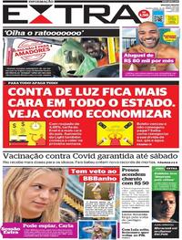 Capa do jornal Extra 10/03/2021