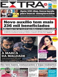Capa do jornal Extra 10/04/2021