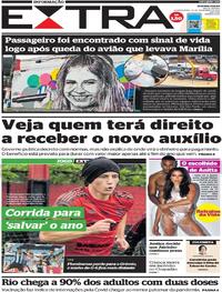 Capa do jornal Extra 10/11/2021