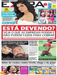Capa do jornal Extra 11/04/2021