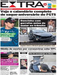 Capa do jornal Extra 12/01/2021