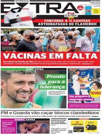 Capa do jornal Extra 12/02/2021