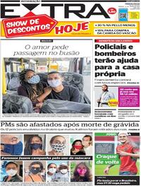 Capa do jornal Extra 12/06/2021