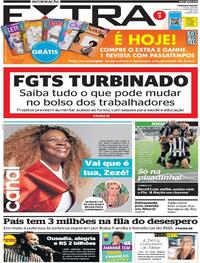 Capa do jornal Extra 12/09/2021