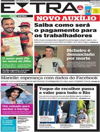 Capa do jornal Extra 13/03/2021
