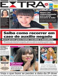 Capa do jornal Extra 14/04/2021