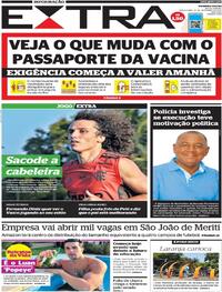 Capa do jornal Extra 14/09/2021