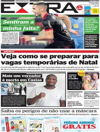 Capa do jornal Extra 14/10/2021