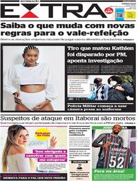 Capa do jornal Extra 14/12/2021