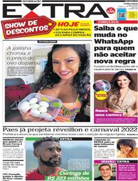 Capa do jornal Extra 15/05/2021