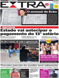 Capa do jornal Extra 15/06/2021