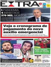 Capa do jornal Extra 16/03/2021