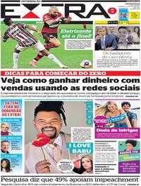 Capa do jornal Extra 16/05/2021
