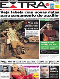 Capa do jornal Extra 16/06/2021