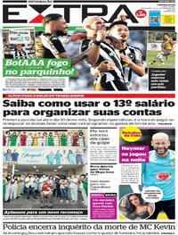 Capa do jornal Extra 16/11/2021