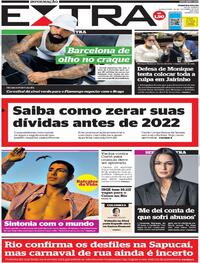 Capa do jornal Extra 16/12/2021