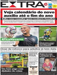 Capa do jornal Extra 17/11/2021