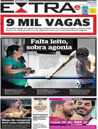 Capa do jornal Extra 18/03/2021